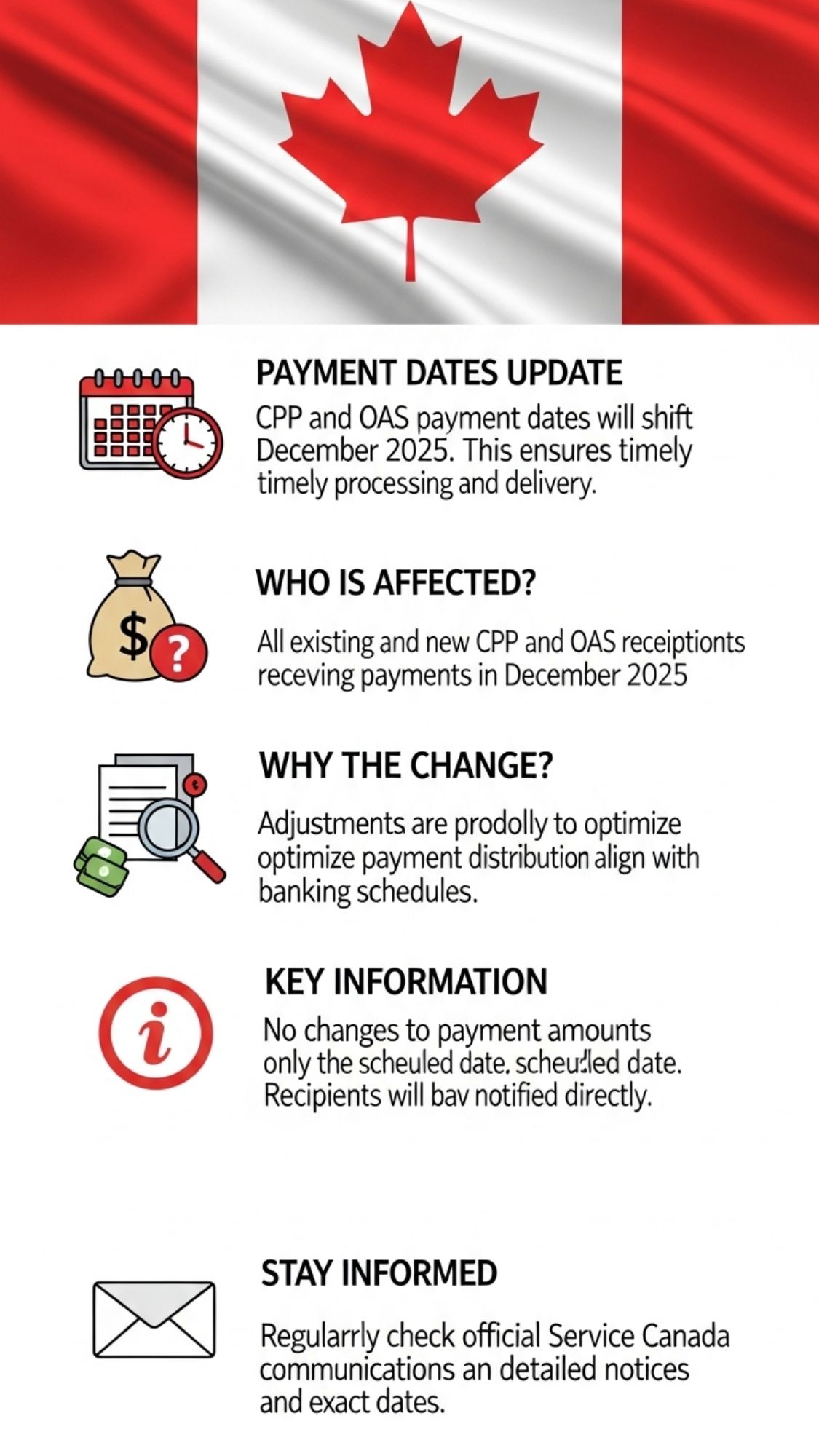 CPP and OAS Schedule Change