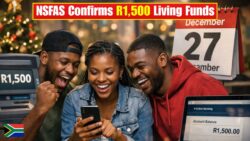 NSFAS Confirms R1,500 Living Funds Disbursement on 27 December – Log In Now to Check Your Payment!