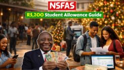 NSFAS R5,200 December 2025 allowance for University and TVET students how to claim payment dates documents status checks
