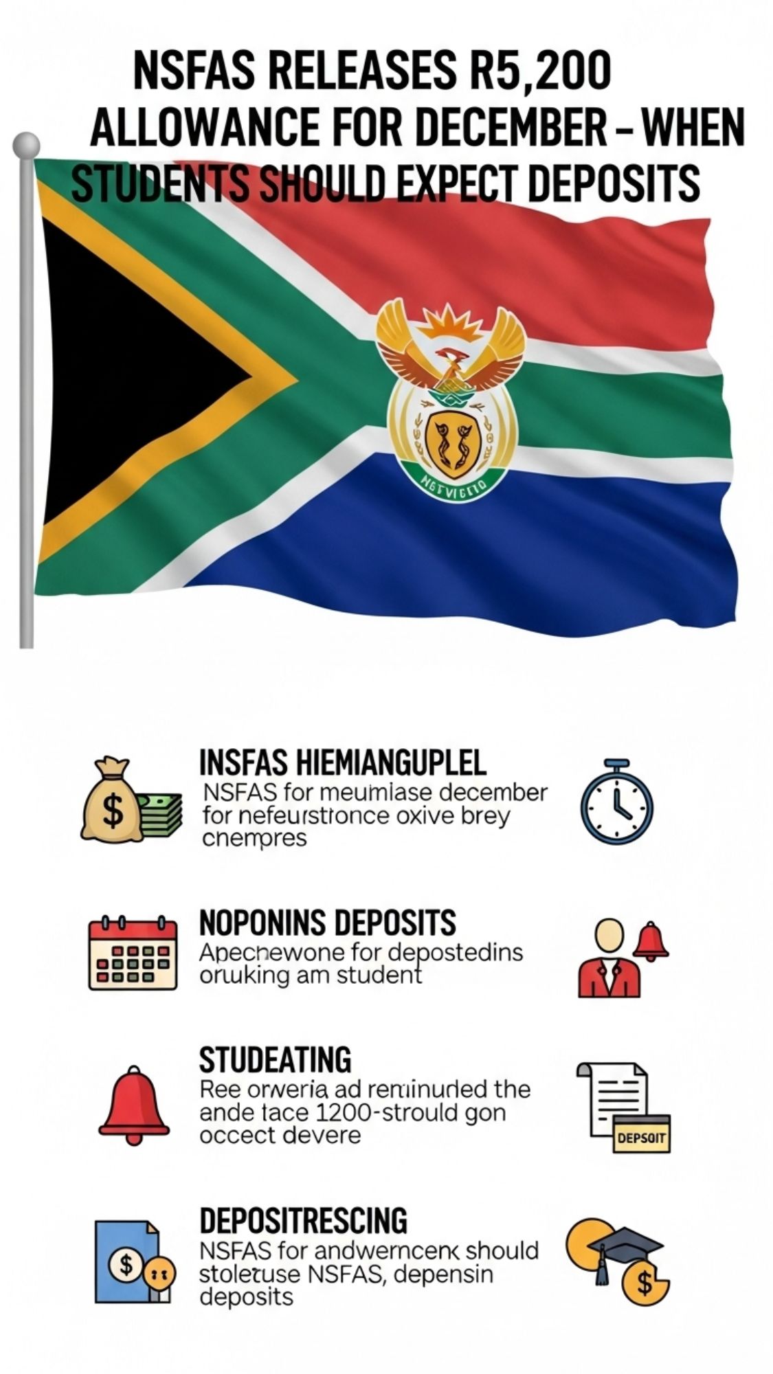 NSFAS Releases R5,200 December