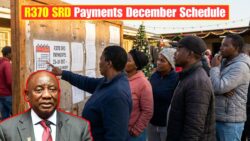 Mark Your Calendar: R370 SRD Payments Scheduled from 25-31 December– Check Your ID Group Now!