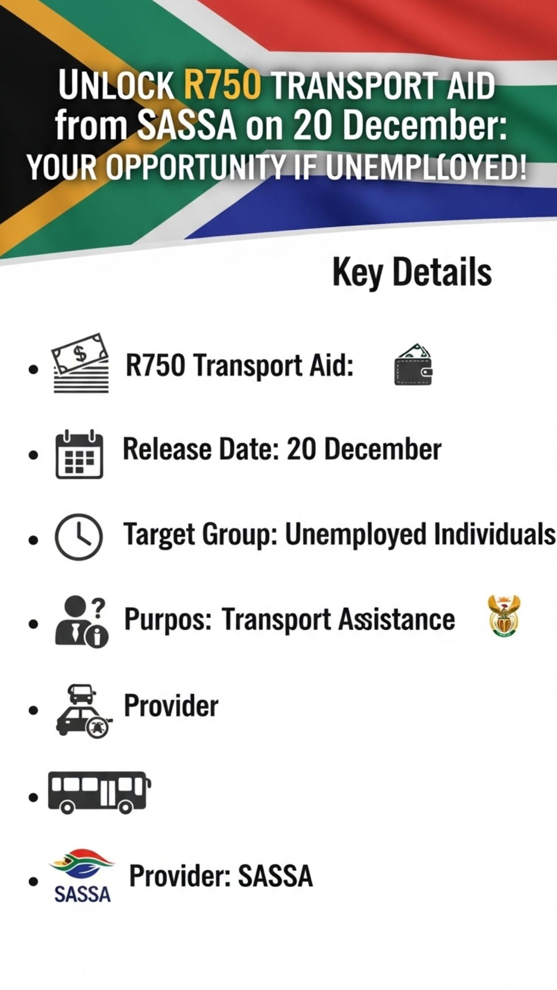 R750 Transport Aid Benefit