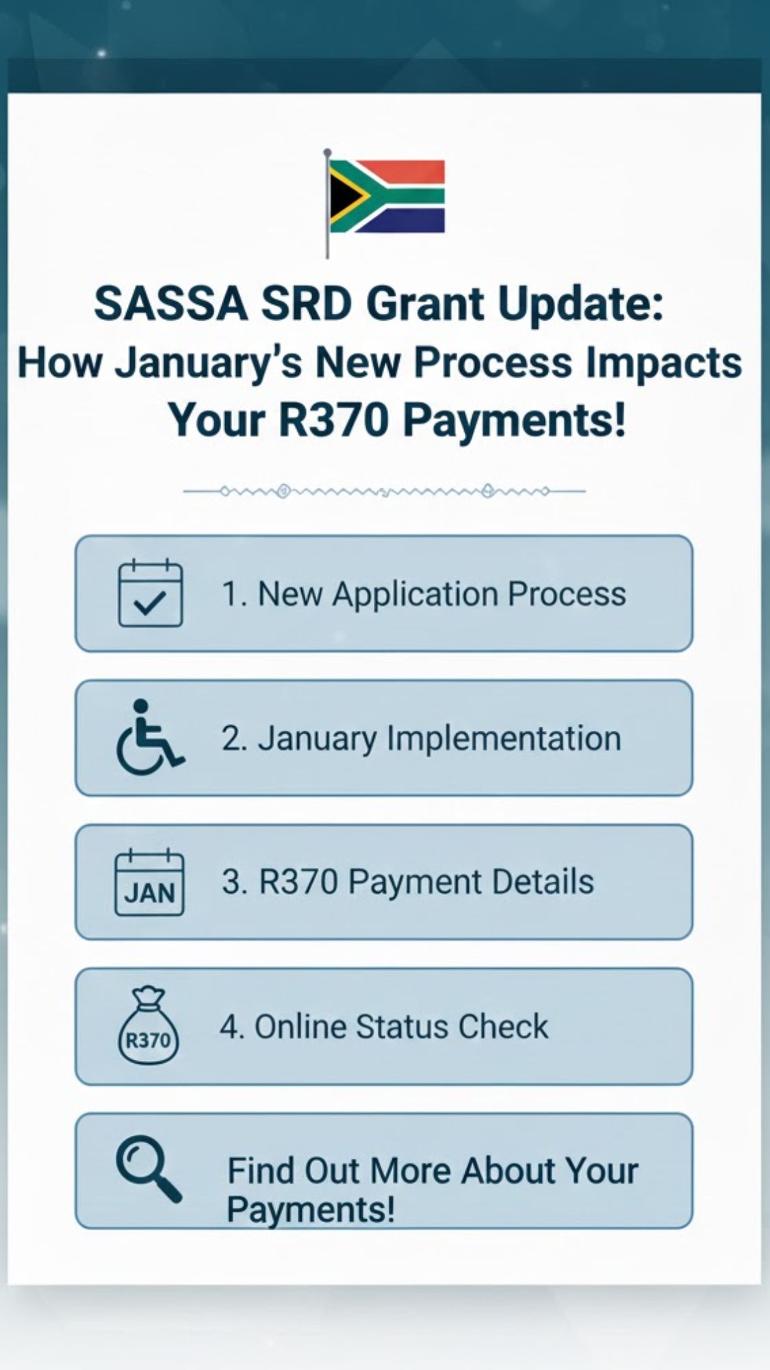 SASSA SRD Grant Update