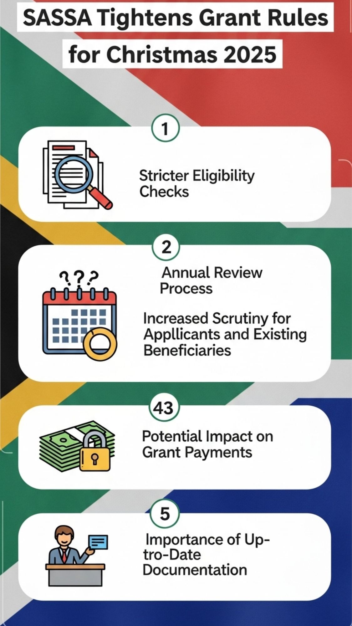 SASSA Tightens Grant Rules