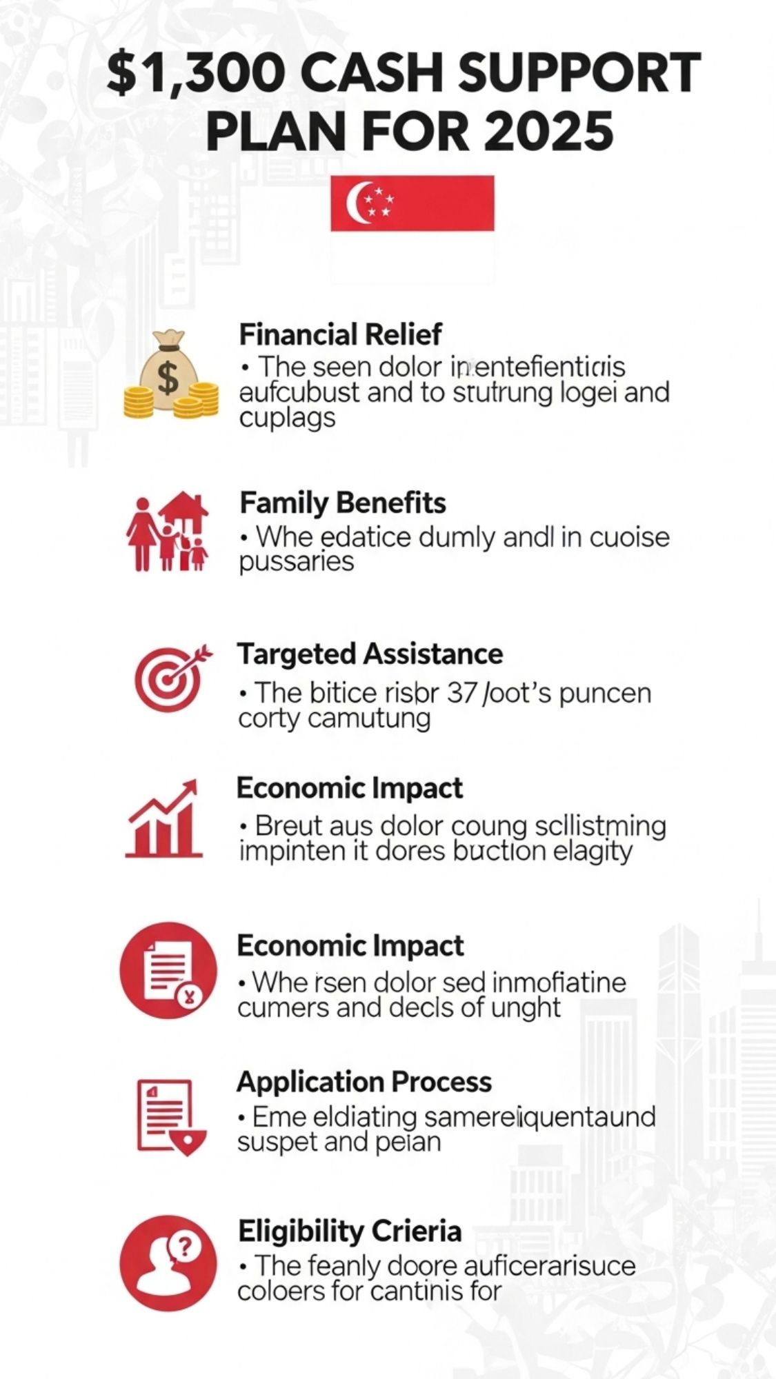 Singapore $1,300 Cash Support