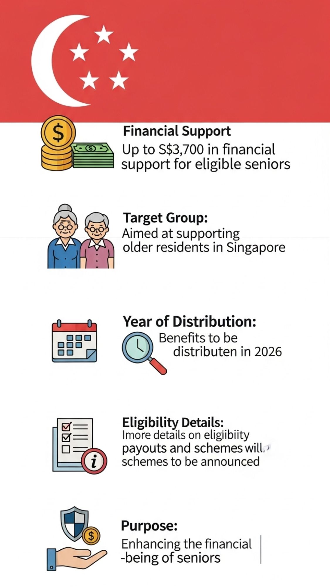 Singapore Seniors to Receive Up